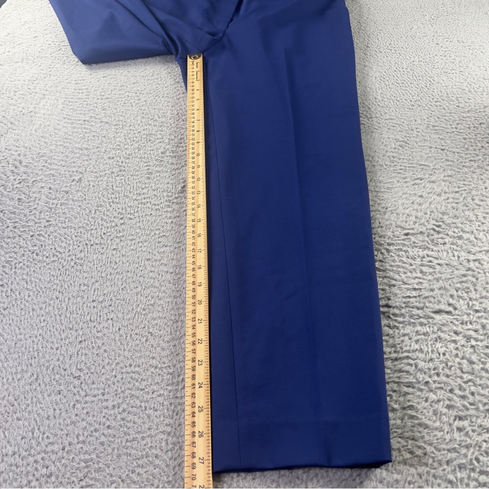 St John Pants Womens 10 Blue Straight Leg Lightweight Preppy Casual Pockets - Picture 5 of 8